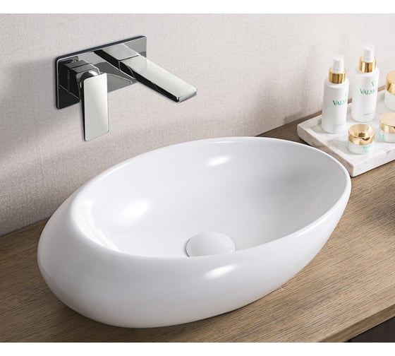 Керамическая накладная раковина BelBagno овальная BB1396