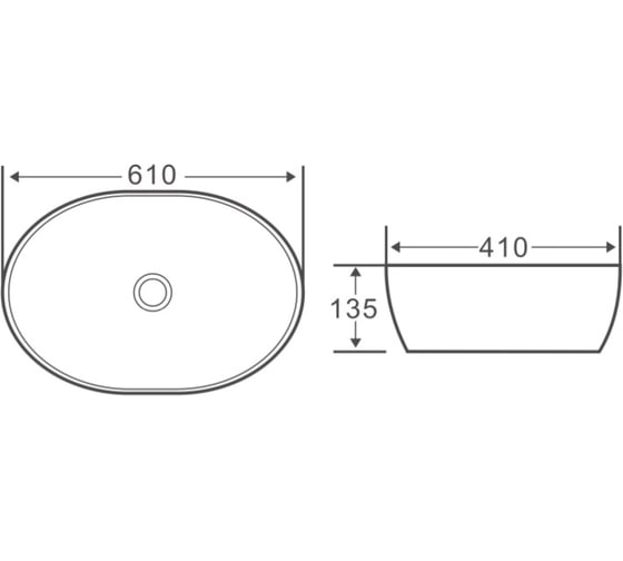 Керамическая накладная раковина BelBagno BB1348