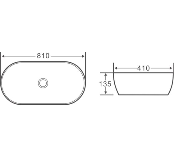 Керамическая накладная раковина BelBagno BB1349