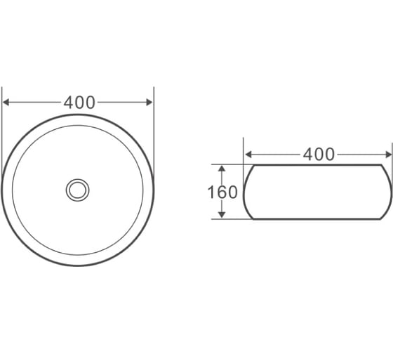 Керамическая накладная раковина BelBagno круглая BB1065