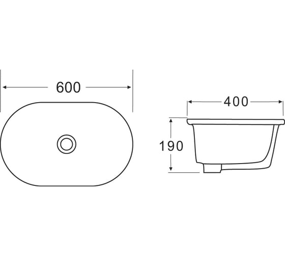 Керамическая полувстраиваемая раковина BelBagno BB1004