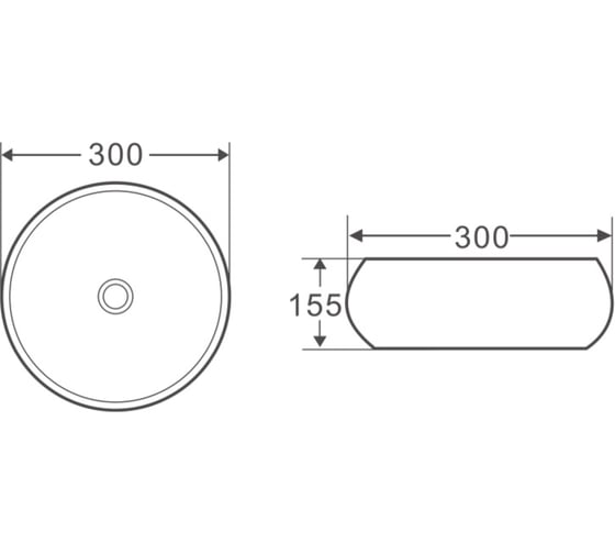 Керамическая накладная раковина BelBagno круглая BB1114