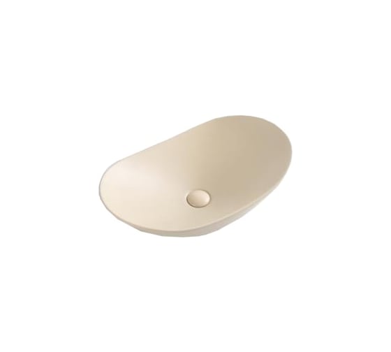 Керамическая накладная раковина BelBagno бежевая матовая BB1404-H316