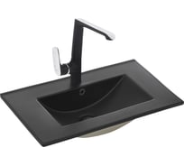 Врезная раковина WeltWasser WW DEILBACH 7506- 80 MT- BL матовая черная 810х470х180 10000005566