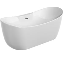 Ванна Sancos Jazz акриловая отдельностоящая; цвет белый; Размер 1700х800х740 мм; слив-перелив донный клапан "Click-Clack" в комплекте, хром арт. FB17