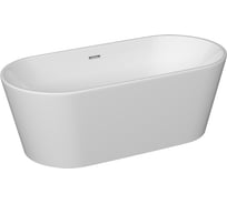 Ванна Sancos Mimi акриловая отдельностоящая, цвет белый, размер 1700х800х590 мм; слив-перелив донный клапан "Click-Clack" в комплекте, хром арт. FB01