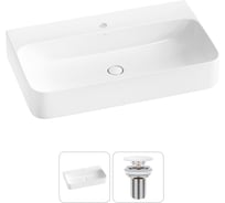 Подвесная или накладная раковина для ванной комнаты Wellsee Clermont в наборе 2 в 1 302603000