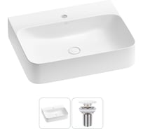 Подвесная или накладная раковина для ванной комнаты Wellsee Clermont в наборе 2 в 1 302609000