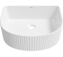 Накладная/подвесная раковина для ванной Wellsee Festive Fox : полукруглая, ширина умывальника 45 см, цвет глянцевый белый 317302000