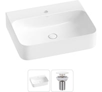 Подвесная или накладная раковина для ванной комнаты Wellsee Clermont в наборе 2 в 1 302602000