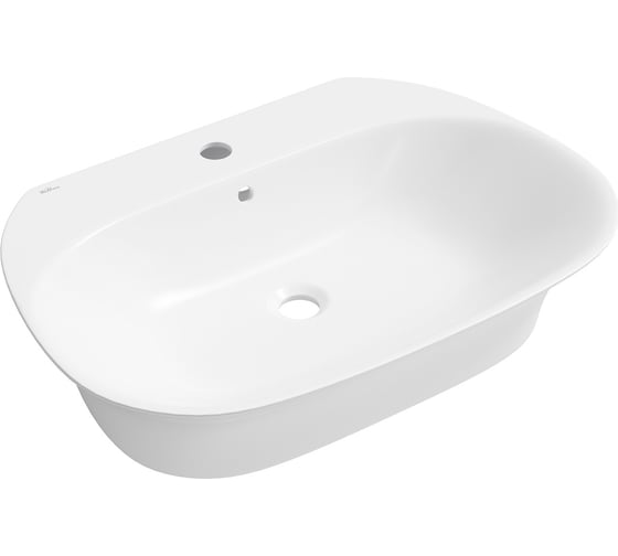 Накладная/подвесная раковина для ванной Wellsee Excellence Pro : ширина умывальника 65 см, цвет глянцевый белый 31760400S