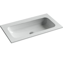 Раковина накладная прямоугольная Ceramicanova Grace без отверстия под смеситель, 810x457x137мм, цвет белый, арт. CN7012wx