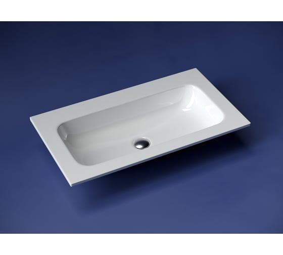 Раковина накладная прямоугольная Ceramicanova Grace без отверстия под смеситель, 810x457x137мм, цвет белый, арт. CN7012wx