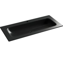Раковина накладная прямоугольная Ceramicanova Grace с отверстием под смеситель, 1010x457x137 мм, цвет черный матовый, арт. CN7013MB
