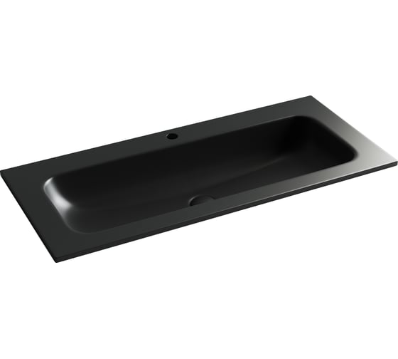 Раковина накладная прямоугольная Ceramicanova Grace с отверстием под смеситель, 1010x457x137 мм, цвет черный матовый, арт. CN7013MB 1
