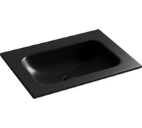 Раковина накладная прямоугольная Ceramicanova Grace, без отверстия под смеситель, 610x457x137мм, цвет черный матовый, арт. CN7011MBwx