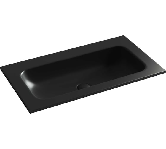 Раковина накладная прямоугольная Ceramicanova Grace без отверстия под смеситель, 810x457x137мм, цвет черный матовый, арт. CN7012MBwx 1
