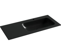 Раковина накладная прямоугольная Ceramicanova Grace с отверстием под смеситель 1010x457x137 мм, чаша справа, цвет черный матовый, арт. CN7015MB