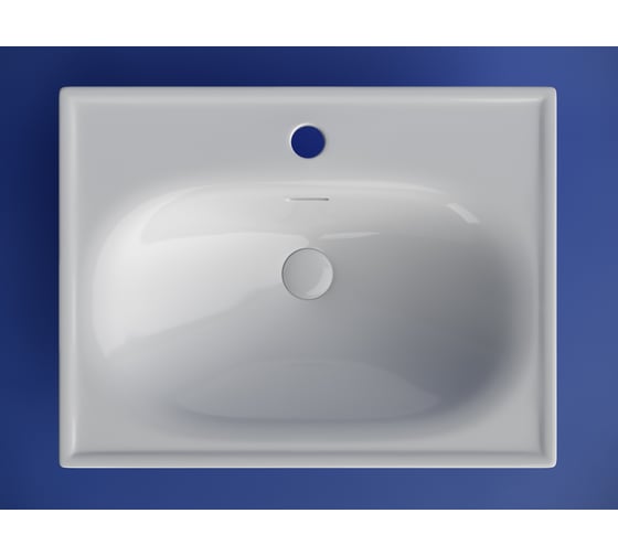 Раковина накладная Ceramicanova Sabo с отверстием под смеситель 600x460x130 белый CN13001