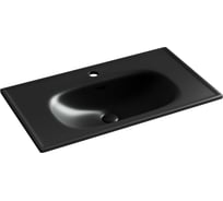 Раковина накладная Ceramicanova Sabo с отверстием под смеситель 800x460x130 черный матовый CN13002MB