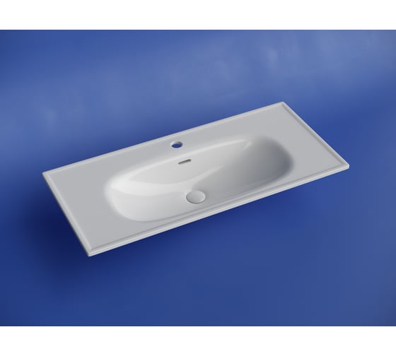 Раковина накладная Ceramicanova Sabo с отверстием под смеситель 1000x460x130 белый CN13003