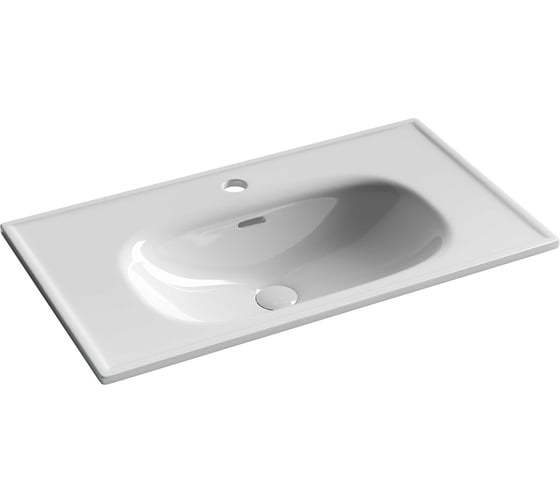 Раковина накладная Ceramicanova Sabo с отверстием под смеситель 800x460x130 белый CN13002 1