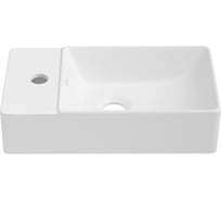 Накладная/подвесная раковина для ванной Wellsee WC Area : прямоугольная, ширина умывальника 40 см, цвет глянцевый белый 301802000