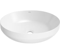 Накладная раковина для ванной Wellsee Air Gap R : овальная, ширина умывальника 50 см, цвет глянцевый белый 338601000