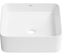 Накладная раковина для ванной комнаты Wellsee Mint, ширина 38 см, цвет глянцевый белый 338101000