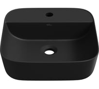 Накладная раковина для ванной комнаты Wellsee Preen, ширина умывальника 40 см, цвет матовый черный 329711000