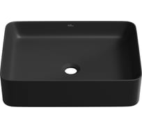 Накладная раковина для ванной комнаты Wellsee Mint, ширина умывальника 50 см, цвет матовый черный 338104000