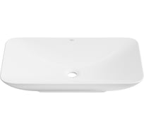Накладная раковина для ванной Wellsee Demure прямоугольная, ширина умывальника 70 см, цвет глянцевый белый 323202000