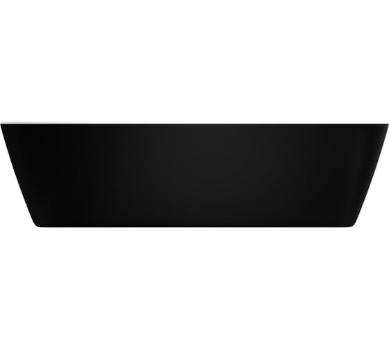 Накладная раковина для ванной Wellsee Ground Breaking прямоугольная, ширина умывальника 50 см, цвет матовый черный/матовый белый 337705000