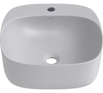 Накладная раковина для ванной Wellsee Idéal квадратная, ширина умывальника 42 см, цвет матовый серый 326905000