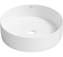 Накладная раковина для ванной Wellsee Coax круглая, ширина умывальника 40 см, цвет матовый белый 323510000