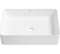 Накладная раковина для ванной Wellsee FreeDom 2.0 прямоугольная, ширина умывальника 51 см, цвет матовый белый 323015000