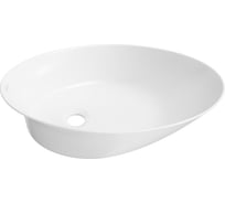 Накладная раковина для ванной Wellsee Faze Moment нестандартная, ширина умывальника 55 см, цвет глянцевый белый 327801000