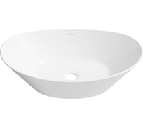 Накладная раковина для ванной Wellsee Dulcet Tones овальная, ширина умывальника 46 см, цвет глянцевый белый 339002000
