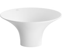 Накладная раковина для ванной Wellsee Crêpe de France круглая, ширина умывальника 45 см, цвет глянцевый белый 336703000