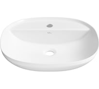 Накладная раковина для ванной Wellsee Cute Twin R овальная, ширина умывальника 50 см, цвет глянцевый белый 318402000