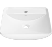 Накладная раковина для ванной Wellsee Cute Twin S квадратная, ширина умывальника 43 см, цвет глянцевый белый 318301000