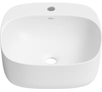 Накладная раковина для ванной Wellsee Idéal квадратная, ширина умывальника 42 см, цвет матовый белый 326903000