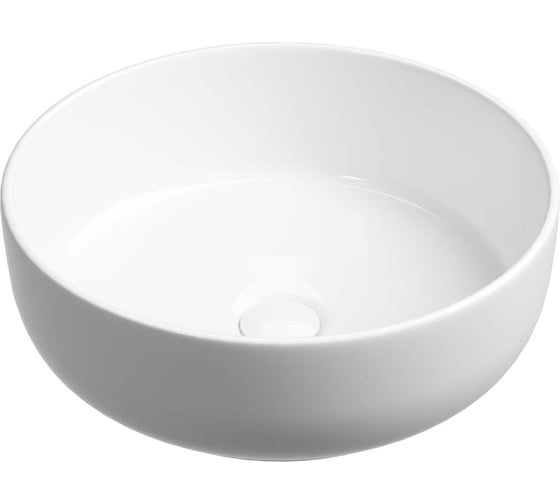 Раковина накладная круглая Ceramicanova Taycan диаметр 375 мм, высота 140 мм, белая CN12003 1