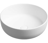 Раковина накладная круглая Ceramicanova Taycan диаметр 375 мм, высота 140 мм, белая матовая CN12003MW