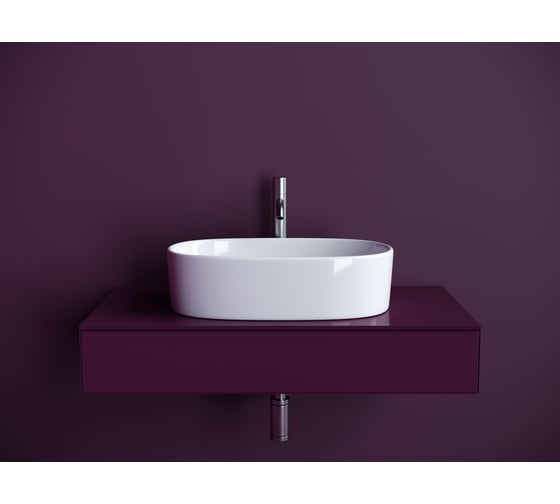 Раковина накладная овальная Ceramicanova 561x359x149, цвет белый CN6075