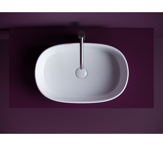 Раковина накладная овальная Ceramicanova 561x359x149, цвет белый CN6075