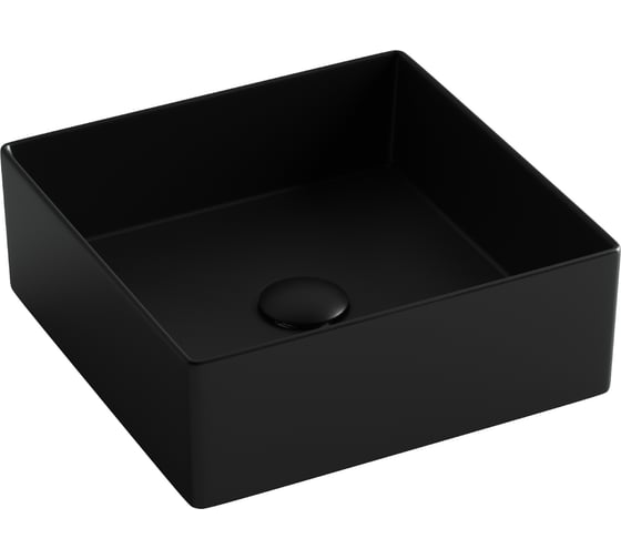 Раковина накладная квадратная Ceramicanova 361x361x130, цвет черный матовый, арт. CN6068MB