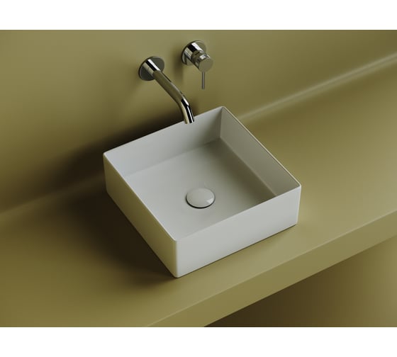 Раковина накладная квадратная Ceramicanova 361x361x130, цвет белый, арт.СN6068
