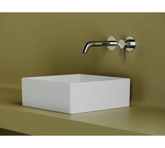 Раковина накладная квадратная Ceramicanova 361x361x130, цвет белый, арт.СN6068
