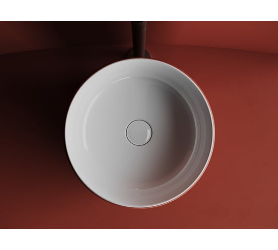 Раковина накладная круглая Ceramicanova 356x356x135, цвет белый CN6073
